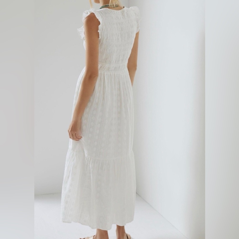 Anthropologie Peregrine White Dress XS Boho Romantic Cottagecore Chic - Picture 12 of 14